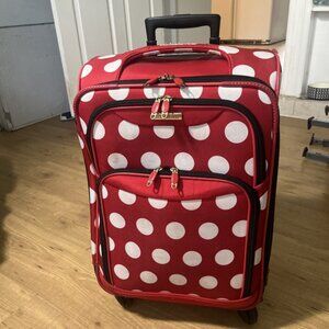 Disney Minnie Mouse Red Soft Spinner Suitcase polka dot American Tourist 23"